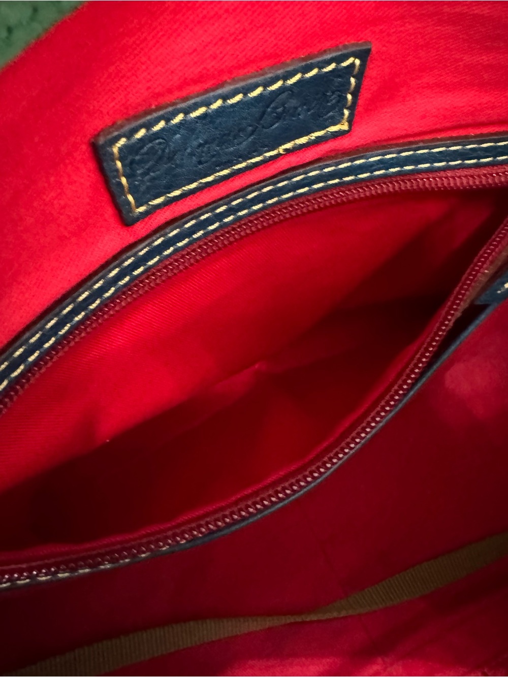 Dooney & Bourke Blue Leather Satchel Messenger Shoulder Bag - Picture 10 of 14